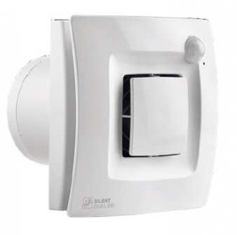 Ventilátor SILENT DUAL 300 - BOOST / pohyb. čidlo + dobeh / trvalá prevádzka