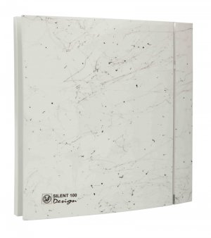 SILENT 100 DESIGN MARBLE WHITE CZ - spätná klapka, guľôčkové ložiská, tichý chod (mramorovo biely)