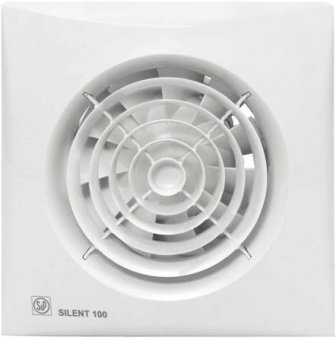 Ventilátor do kúpeľne SILENT 100 CHZ - hygrostat, spätná klapka, guľôčkové ložiská, tichý chod
